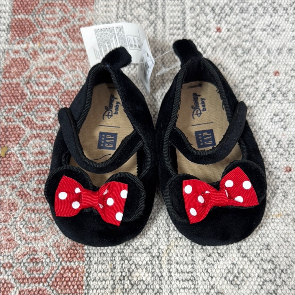 Disney Gap Black and Red Polka Dot Bow Shoes